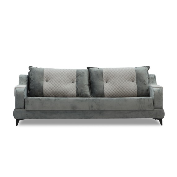 Հավաքածու HOBEL OLIVIA 3+1+1 L38120/AB BLACK/GREY MONACO 14/GREY BUKLE 9 (4) 