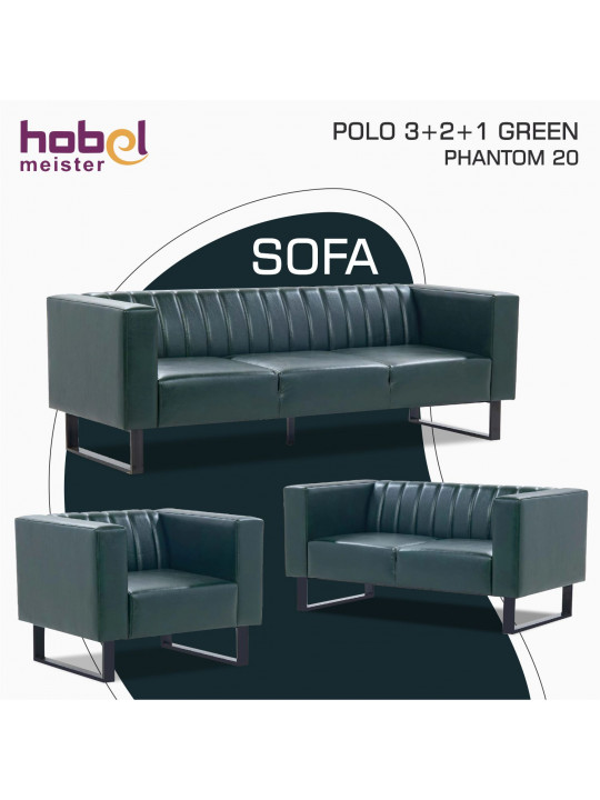 Гарнитур HOBEL POLO 3+2+1 GREEN PHANTOM 20 (3) 