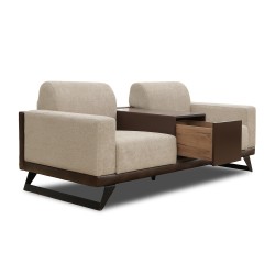 Гарнитур HOBEL RIO LUXE 3+2+1  CHOCOLATE PHANTOM 7/CREAM BONCUK 4 (4) 