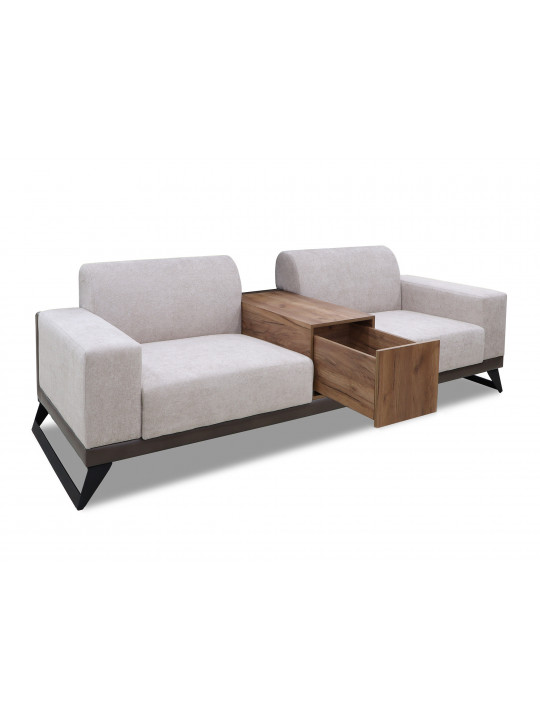 Sofa set HOBEL RIO LUXE 3+2+1 DARK CAPPUCCINO PHANTOM 13/ CREAM BONCUK 4 (3) 