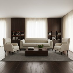 Гарнитур HOBEL STONE 3+1+1 CREAM BEATTO 1065/ BUKLE 4/INFINITY 103 (3) 