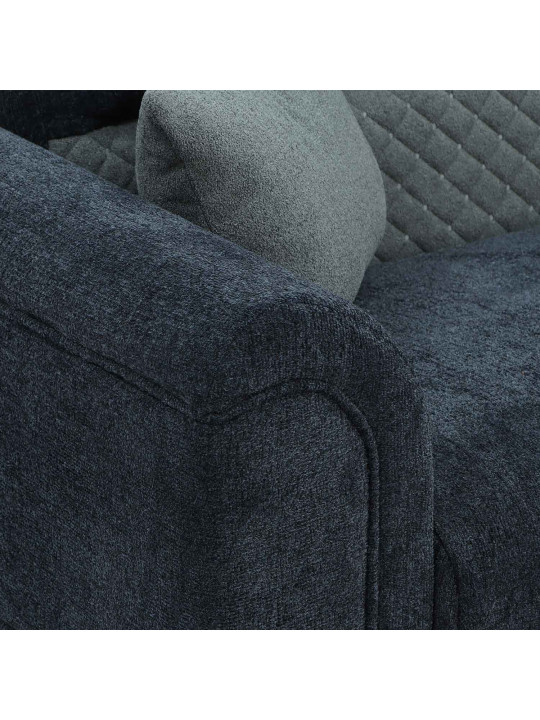 Sofa set HOBEL STONE 3+1+1 DARK BLUE BEATTO 1053/GREY BUKLE 11 (3) 