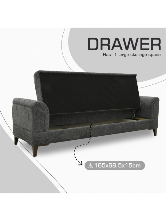 Հավաքածու HOBEL STONE 3+1+1 DARK GRAY BEATTO 1079/BUKLE 9/ INFINIY 991 (3) 