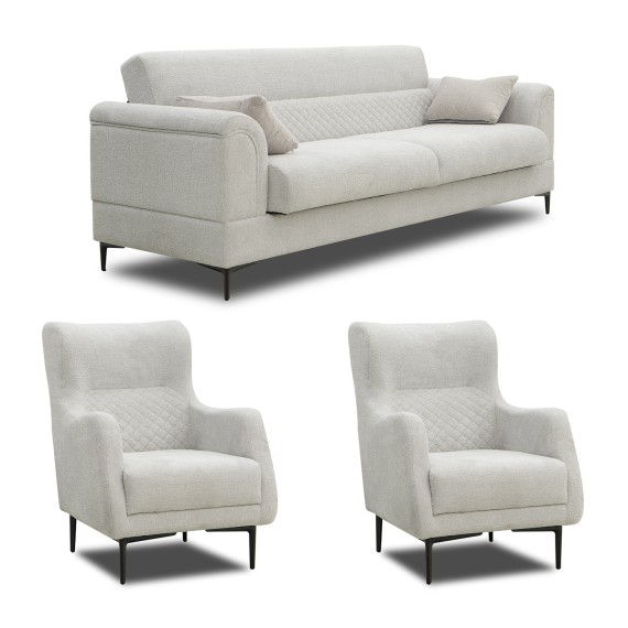 Sofa set HOBEL STONE 3+1+1 F/R CREAM BEATTO 1069/ FOREVER 910 (4) 