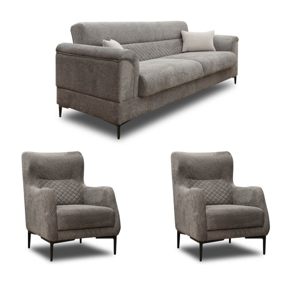 Sofa set HOBEL STONE 3+1+1 F/R GRAY BEATTO 1036/ FOREVER 910 (4) 