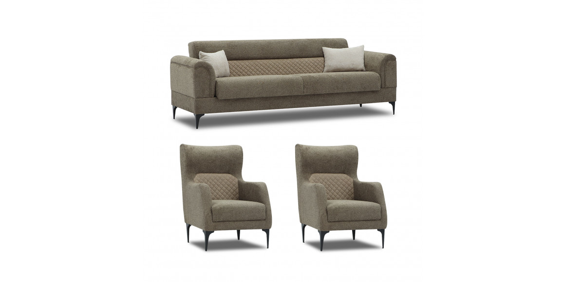 Sofa set HOBEL STONE 3+1+1 L8150AB/L8200 BEATTO 1012/ BONCUK 4/ BONCUK 7 (3) 