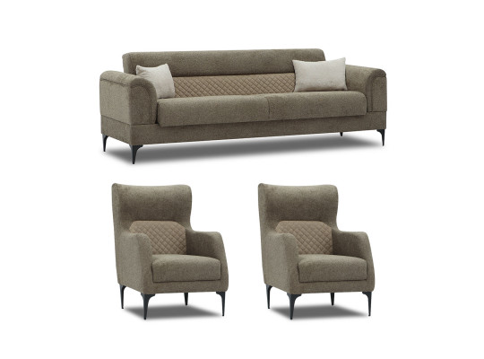 Sofa set HOBEL STONE 3+1+1 L8150AB/L8200 BEATTO 1012/ BONCUK 4/ BONCUK 7 (3) 