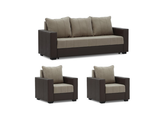 Sofa set HOBEL TEO  3+1+1 GREY V460/ GREY LEONARDO 14 (4) 