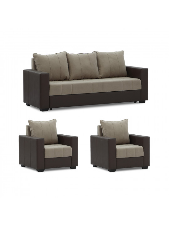 Sofa set HOBEL TEO  3+1+1 GREY V460/ GREY LEONARDO 14 (4) 