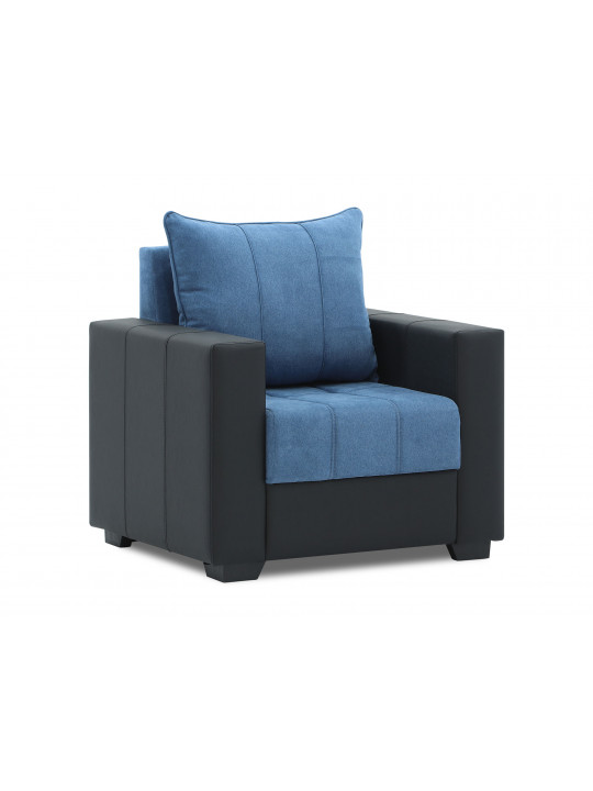 Sofa set HOBEL TEO  3+1+1 BLACK 4503/BLUE BREEZE 23 (4) 