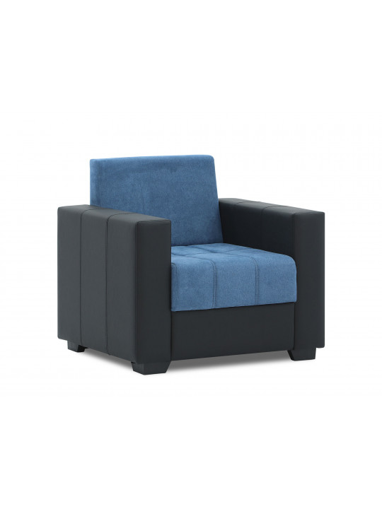 Sofa set HOBEL TEO  3+1+1 BLACK 4503/BLUE BREEZE 23 (4) 