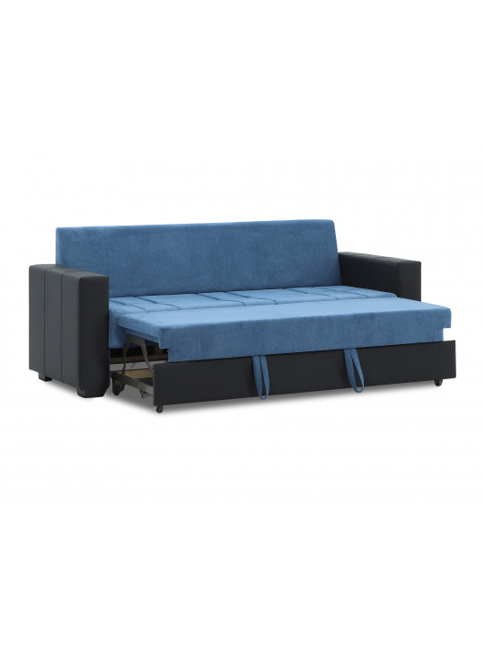 Sofa set HOBEL TEO  3+1+1 BLACK 4503/BLUE BREEZE 23 (4) 