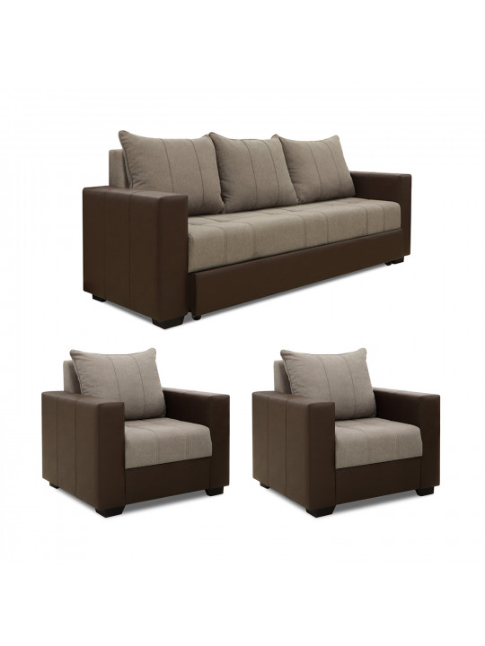 Sofa set HOBEL TEO  3+1+1 COFFEE V460/ CAPPUCCINO SCANDI 19 (4) 