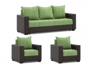 Sofa set HOBEL TEO  3+1+1 COFFEE V460/GREEN BREEZE 15 (4) 