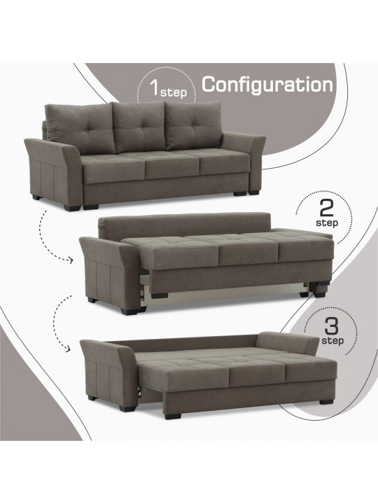 Гарнитур HOBEL TEXAS 3+1+1 BROWN SCANDI 6 (6) 
