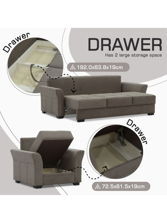 Гарнитур HOBEL TEXAS 3+1+1 BROWN SCANDI 6 (6) 