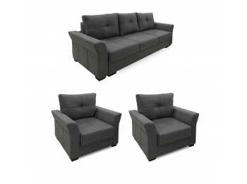 Гарнитур HOBEL TEXAS 3+1+1 DARK GREY SCANDI 22 (6) 