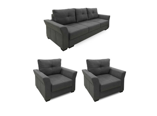 Sofa set HOBEL TEXAS 3+1+1 DARK GREY SCANDI 22 (6) 