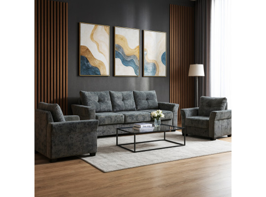 Sofa set HOBEL TEXAS 3+1+1 D/P GREY MONACO 14 (6) 