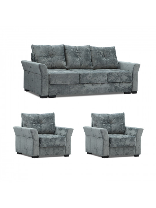 Гарнитур HOBEL TEXAS 3+1+1 D/P GREY MONACO 14 (6) 