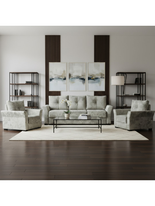 Հավաքածու HOBEL TEXAS 3+1+1 D/P LIGHT CAPPUCCINO MONACO 4 (6) 