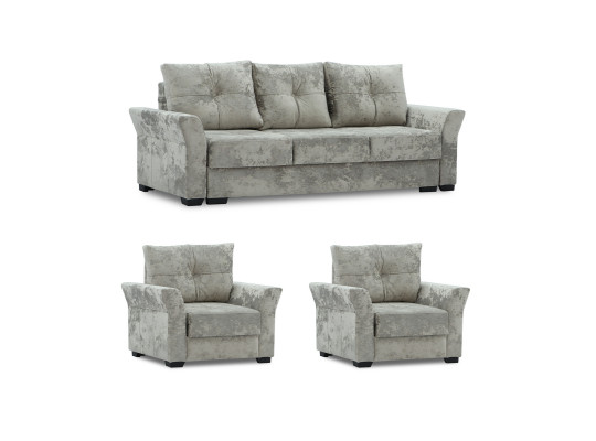 Гарнитур HOBEL TEXAS 3+1+1 D/P LIGHT CAPPUCCINO MONACO 4 (6) 
