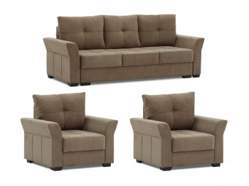 Sofa set HOBEL TEXAS 3+1+1 LIGHT BROWN BREEZE 10 (6) 