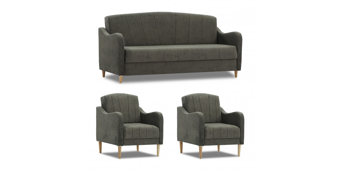 Sofa set HOBEL UTA 3+1+1 DRAK BROWN JAGUAR 18 (4) 