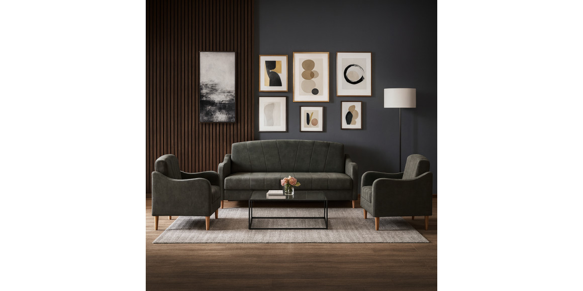 Sofa set HOBEL UTA 3+1+1 DRAK BROWN JAGUAR 18 (4) 