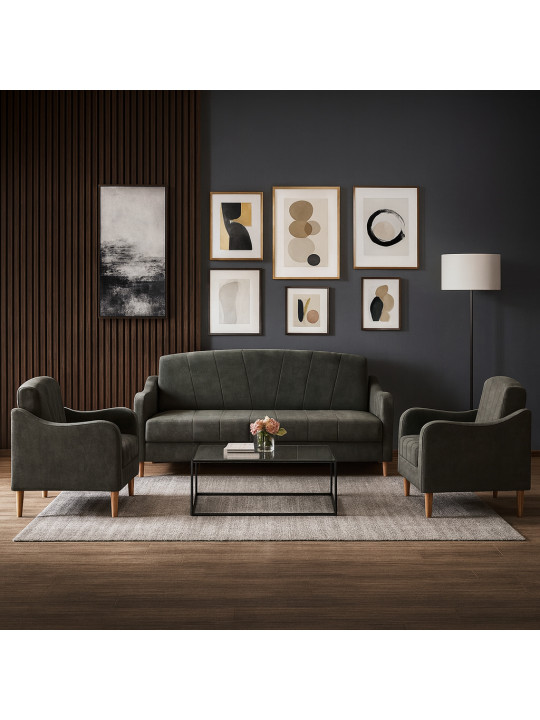 Sofa set HOBEL UTA 3+1+1 DRAK BROWN JAGUAR 18 (4) 