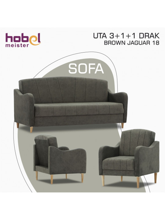 Հավաքածու HOBEL UTA 3+1+1 DRAK BROWN JAGUAR 18 (4) 