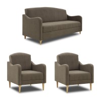 Гарнитур HOBEL UTA 3+1+1 F/R BROWN LEONARDO 6 (4) 