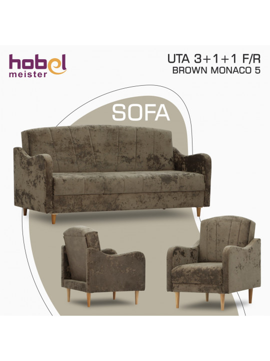 Հավաքածու HOBEL UTA 3+1+1 F/R BROWN MONACO 5 (4) 