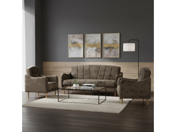 Гарнитур HOBEL UTA 3+1+1 F/R BROWN MONACO 5 (4) 