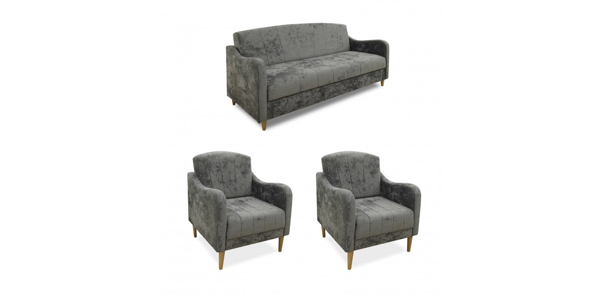 Sofa set HOBEL UTA 3+1+1 GREY MONACO 14 (4) 