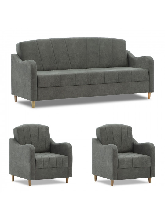 Sofa set HOBEL UTA 3+1+1 GREY RONALDO 1808 (4) 