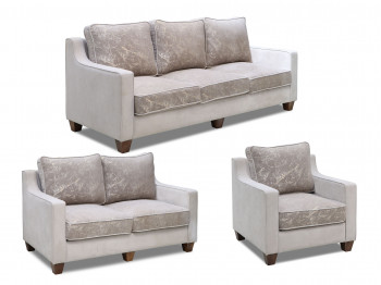 Sofa set HOBEL VEGAS 3+2+1 CREAM BREEZE 2 /CANYON TAUPE (3) 