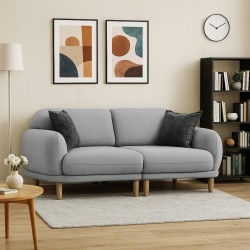 Диван HOBEL ALYASKA 2 GREY BUKLE 8/ NIAGARA GREY (2) 