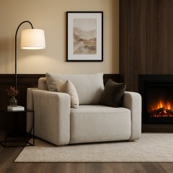 Armchair HOBEL AMANDA GREY AMAZON 5/ NIAGARA LIGHT GREY/ NIAGARA BROWN (4) 