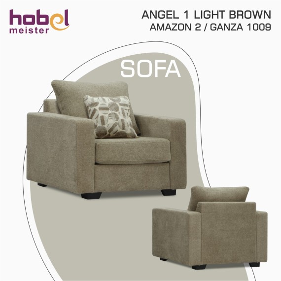 Sofa HOBEL ANGEL 1 LIGHT BROWN AMAZON 2 / GANZA 1009 (1) 
