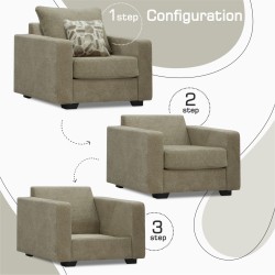 Sofa HOBEL ANGEL 1 LIGHT BROWN AMAZON 2 / GANZA 1009 (1) 