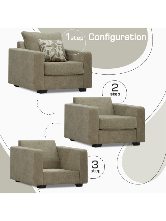 Բազմոց HOBEL ANGEL 1 LIGHT BROWN AMAZON 2 / GANZA 1009 (1) 