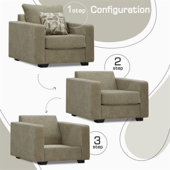 Sofa HOBEL ANGEL 1 LIGHT BROWN AMAZON 2 / GANZA 1009 (1) 