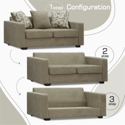 Sofa HOBEL ANGEL 2 LIGHT BROWN AMAZON 2 / GANZA 1009 (1) 