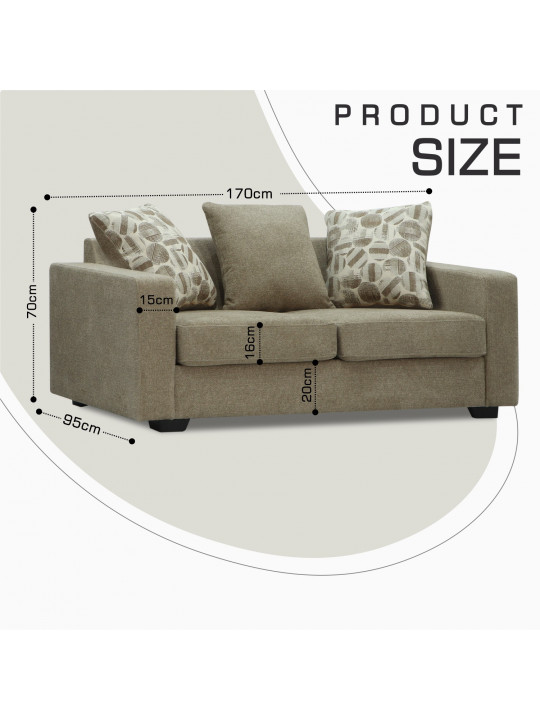 Բազմոց HOBEL ANGEL 2 LIGHT BROWN AMAZON 2 / GANZA 1009 (1) 