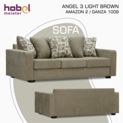 Диван HOBEL ANGEL 3 LIGHT BROWN AMAZON 2 / GANZA 1009 (1) 