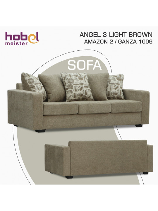 Բազմոց HOBEL ANGEL 3 LIGHT BROWN AMAZON 2 / GANZA 1009 (1) 