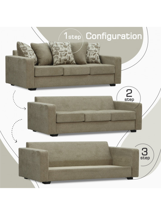 Բազմոց HOBEL ANGEL 3 LIGHT BROWN AMAZON 2 / GANZA 1009 (1) 