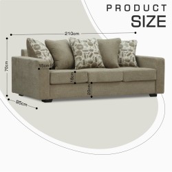 Диван HOBEL ANGEL 3 LIGHT BROWN AMAZON 2 / GANZA 1009 (1) 