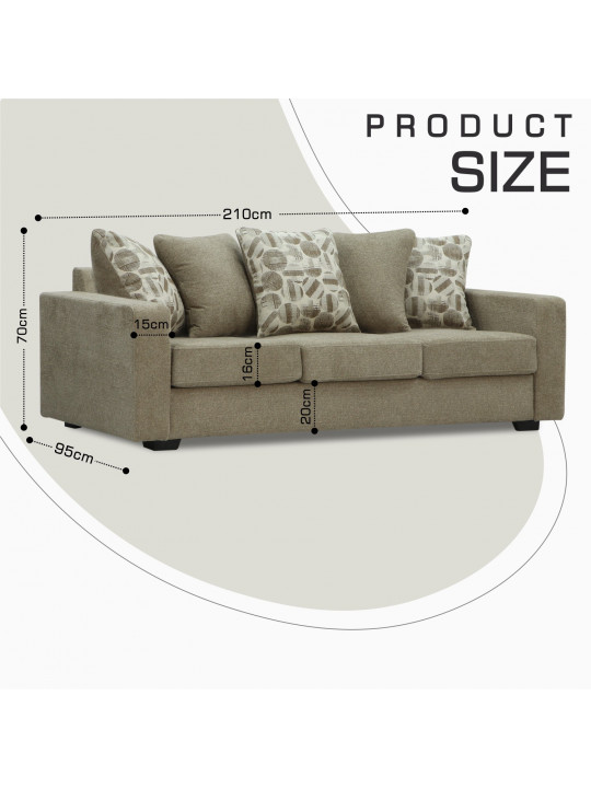 Բազմոց HOBEL ANGEL 3 LIGHT BROWN AMAZON 2 / GANZA 1009 (1) 